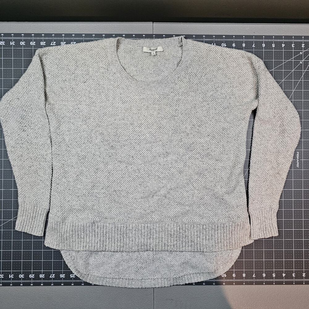 Madewell Sweater Womens Small Chronicle Texture Marled Smoke Heather Essential